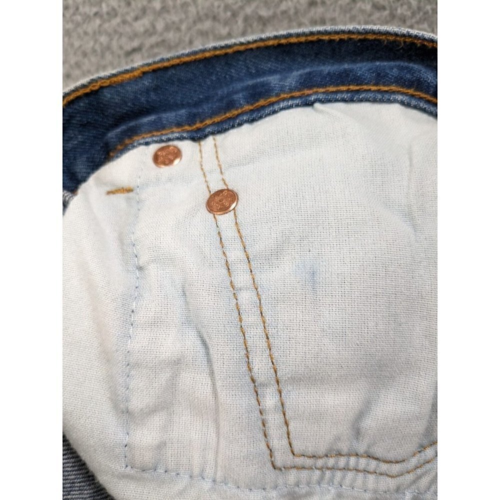 Levi's Jeans Mens 38x36 (Actual 35x32) 501 XX Button Fly Distressed Y2K Blue - Picture 16 of 16